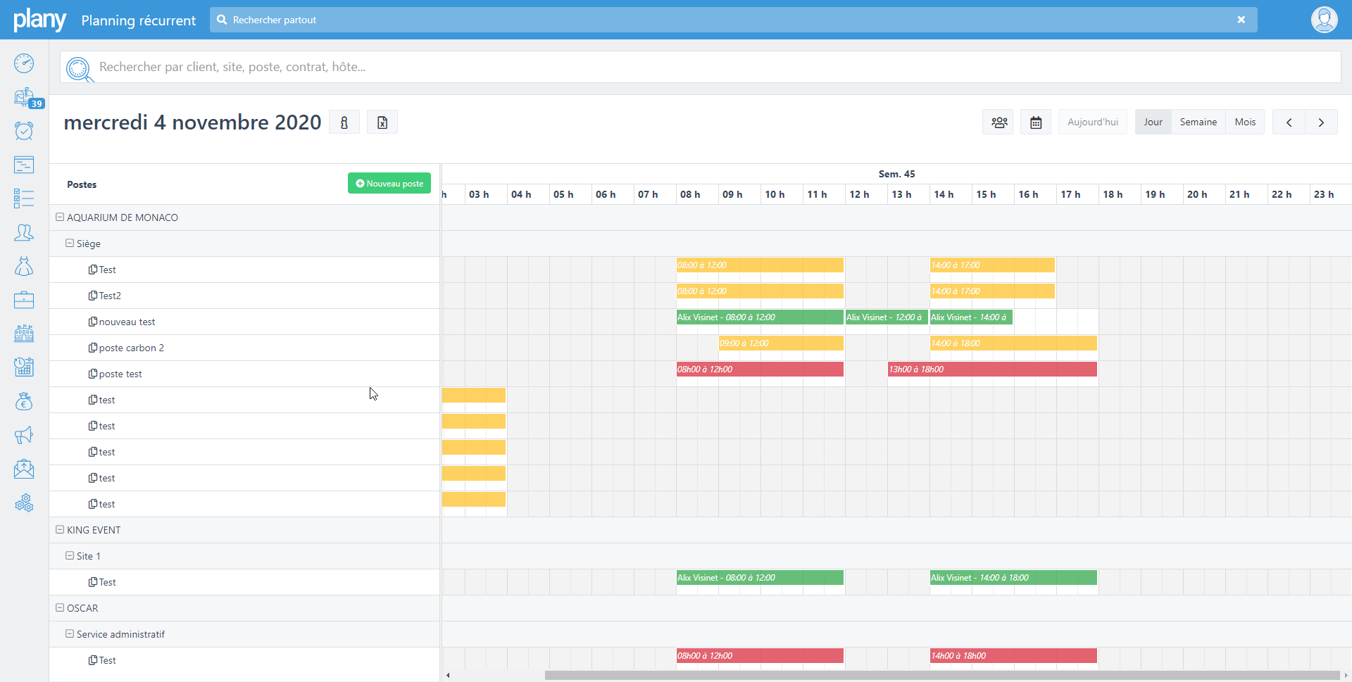 Affectations en masse