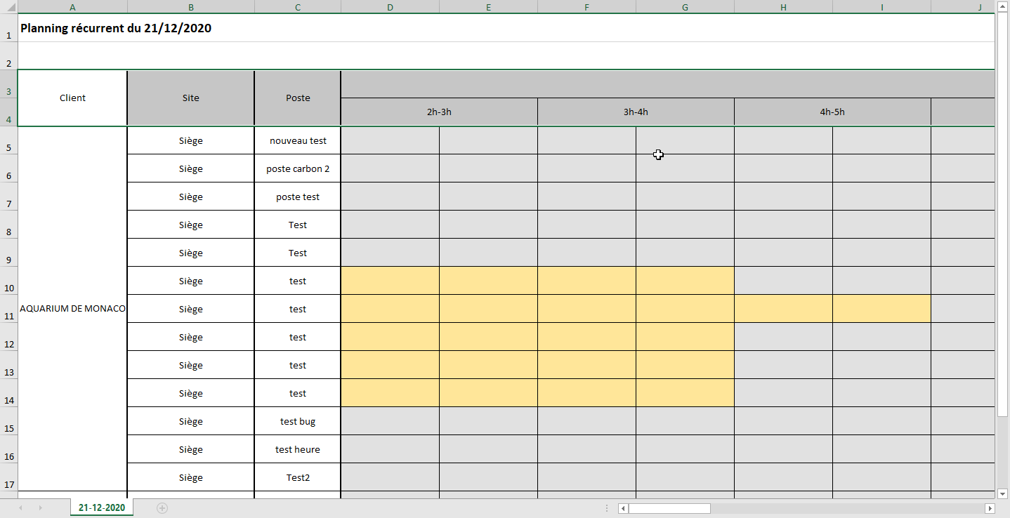 Export Excel (celui déjà existant)