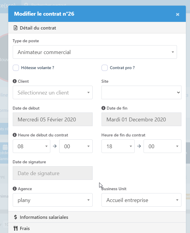 Date de fin de période d'essai non demandée sur les CDD